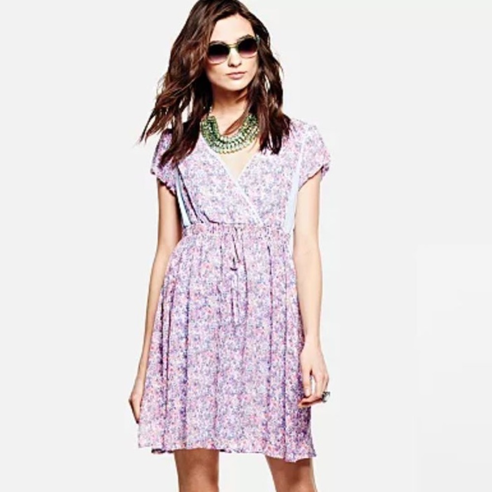 Princess Vera Wang pink & purple floral dress large Juniors